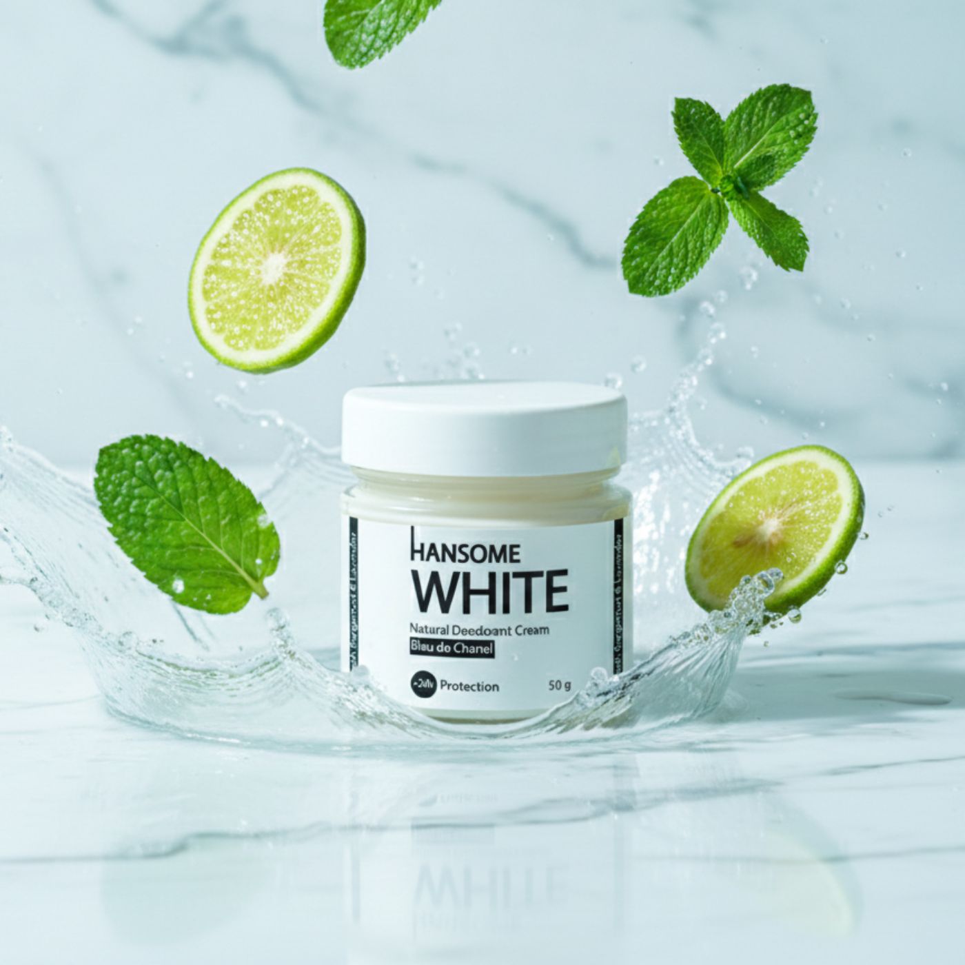 Natural Deodorant Cream - HANSOME White